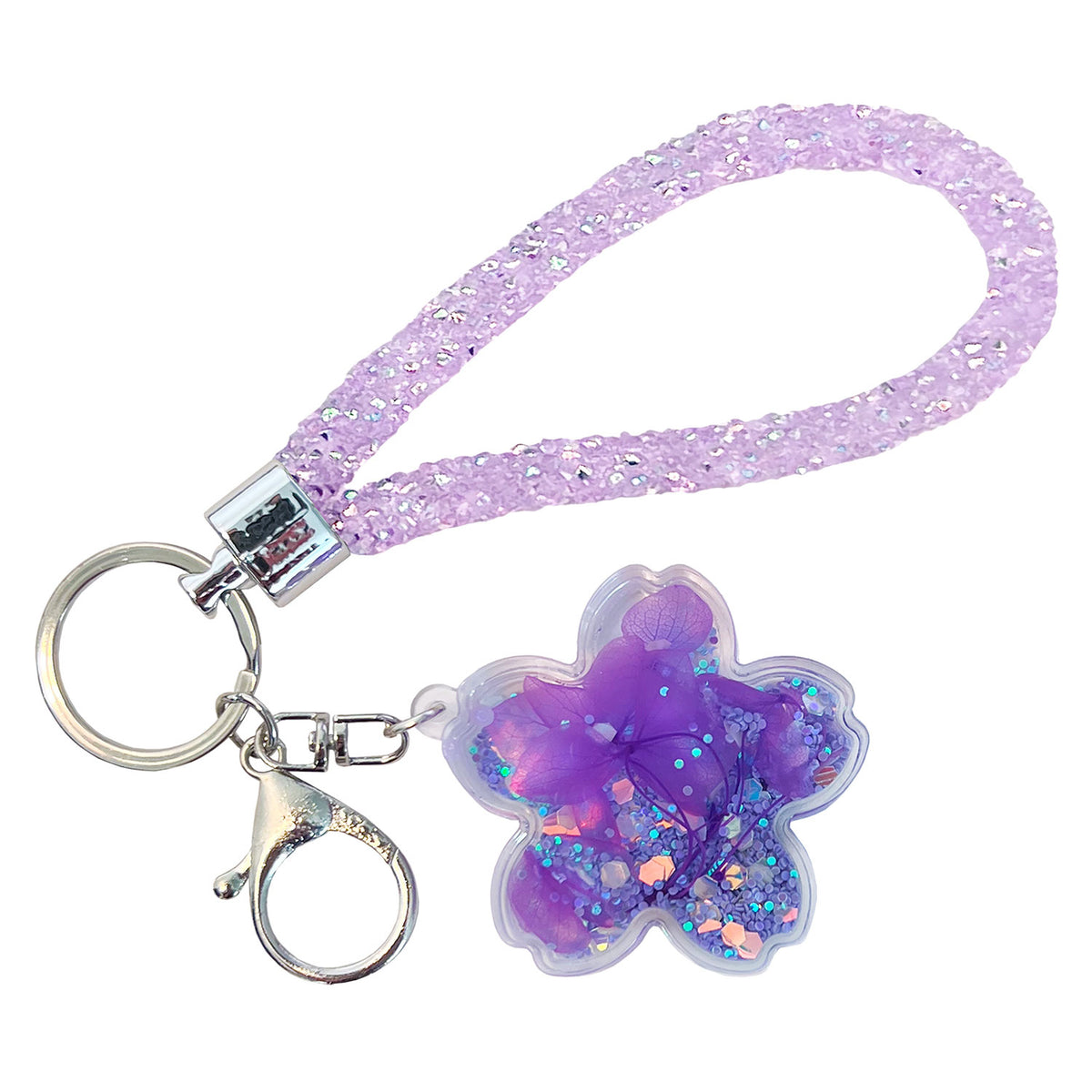 Glitter Petal Key Charm - Purple – Streamline Imagined Wholesale