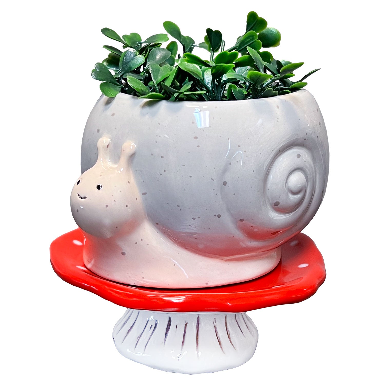 plant pot and dish Snail & Mushroom Footsie Planter – Streamline Imagined Wholesale