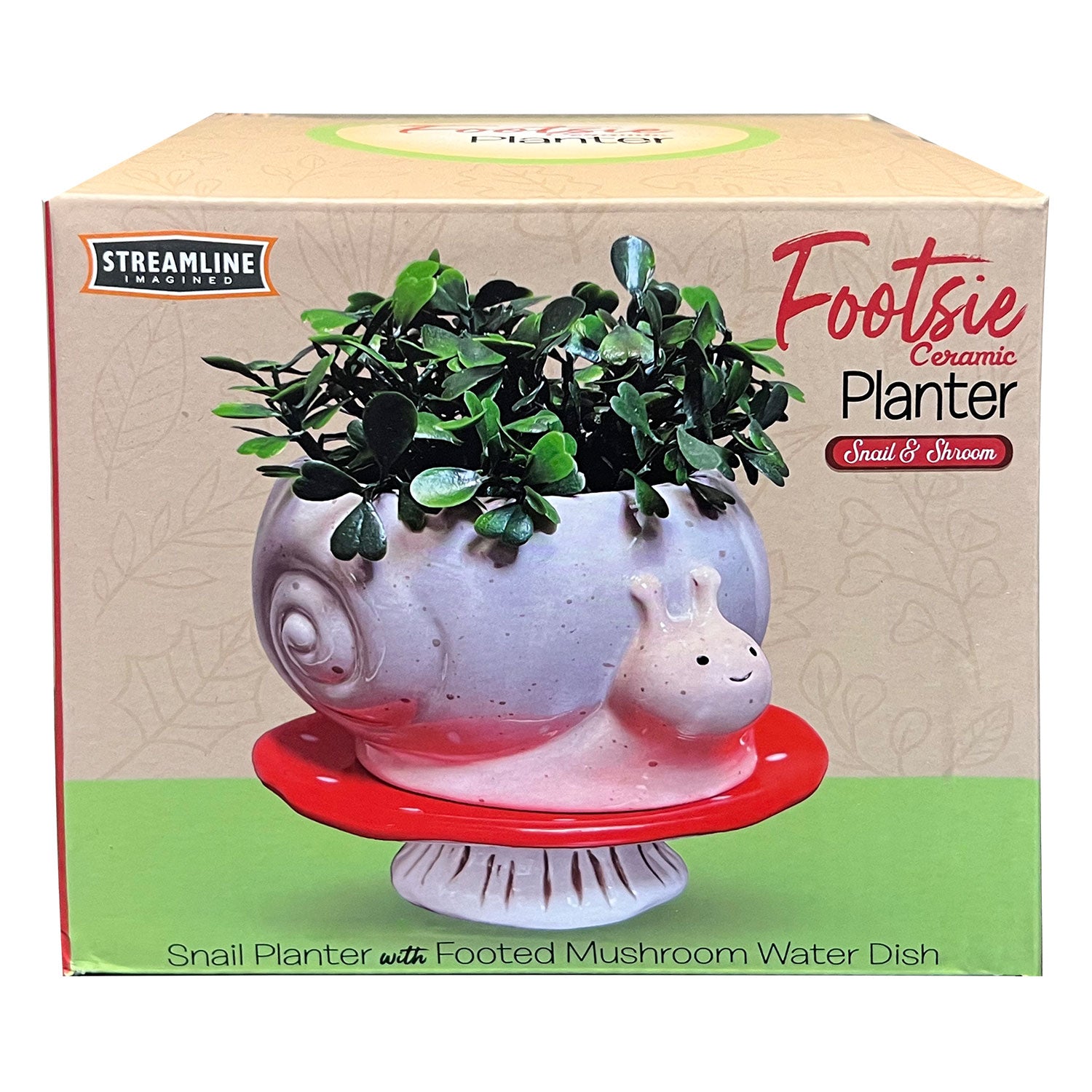 snail planter pot Snail & Mushroom Footsie Planter – Streamline Imagined Wholesale